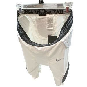 NWT NIKE Mens 3XL Pro Combat 5-Pad Football COMPRESSION Shorts Light Tight White